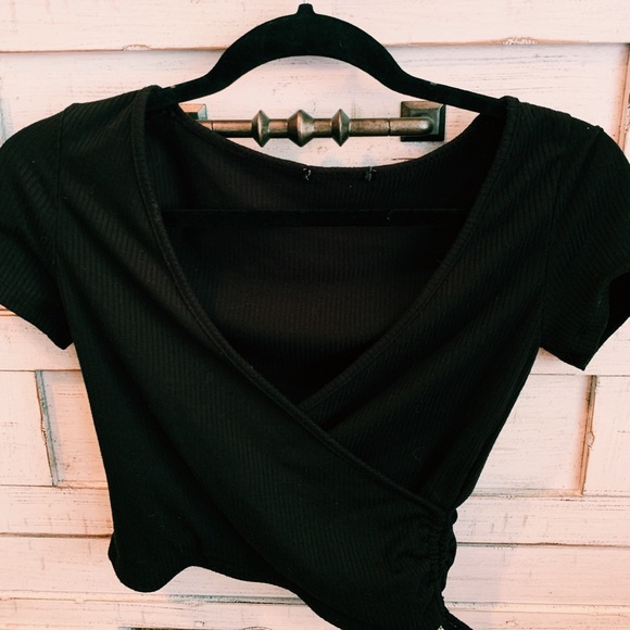 Forever 21 Tops - black wrap shirt ✰